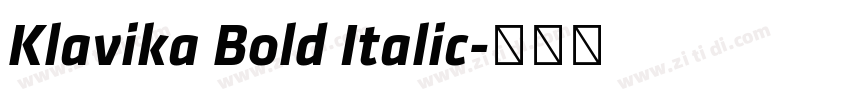 Klavika Bold Italic字体转换